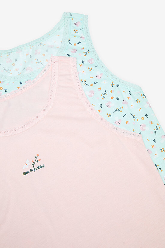 Girls Mushroom 2in1 Multi Colour Vest - 4