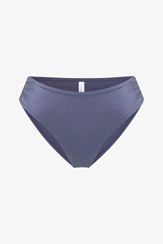 Gri Seashell Büzgülü Bikini Altı - Gamze Erçel Koleksiyonu - 4