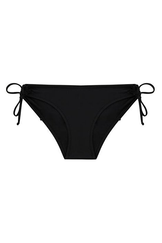 Siyah Basic Yandan Bağlama Detaylı Bikini Altı - 4