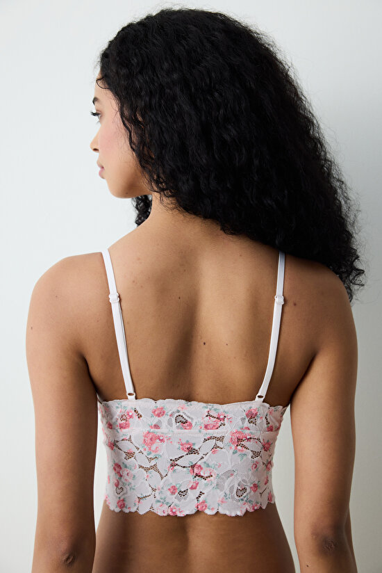 Floral Açık Pembe Bralet - 4