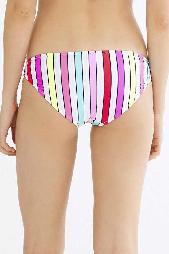 Çok Renkli Retro Slip Bikini Altı - 3
