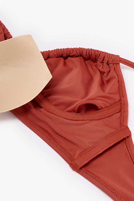 Tarçın Front Opening Bikini Üstü - 7