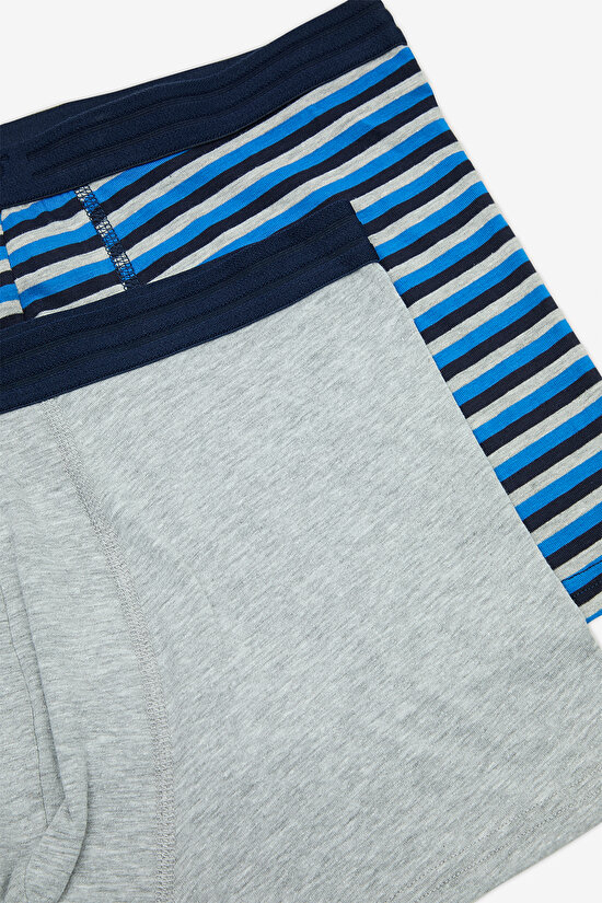 Erkek Pamuklu Line 2li Çok Renkli Boxer - 4