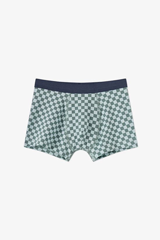 Erkek Çocuk Mavi Dino Dash Pamuklu 3'lü Boxer - 3