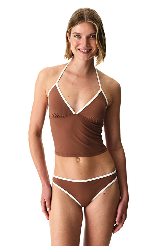 Açık Kahverengi Fiona Tankini Bikini Üstü - 1