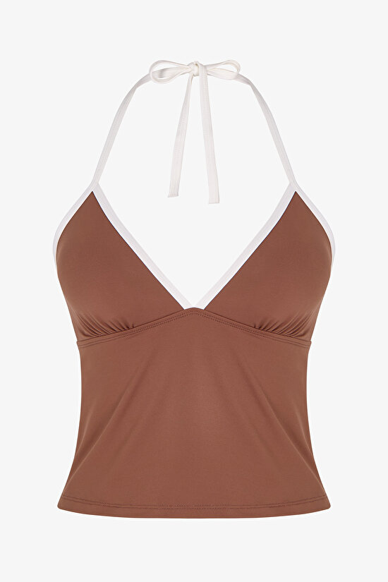 Açık Kahverengi Fiona Tankini Bikini Üstü - 5