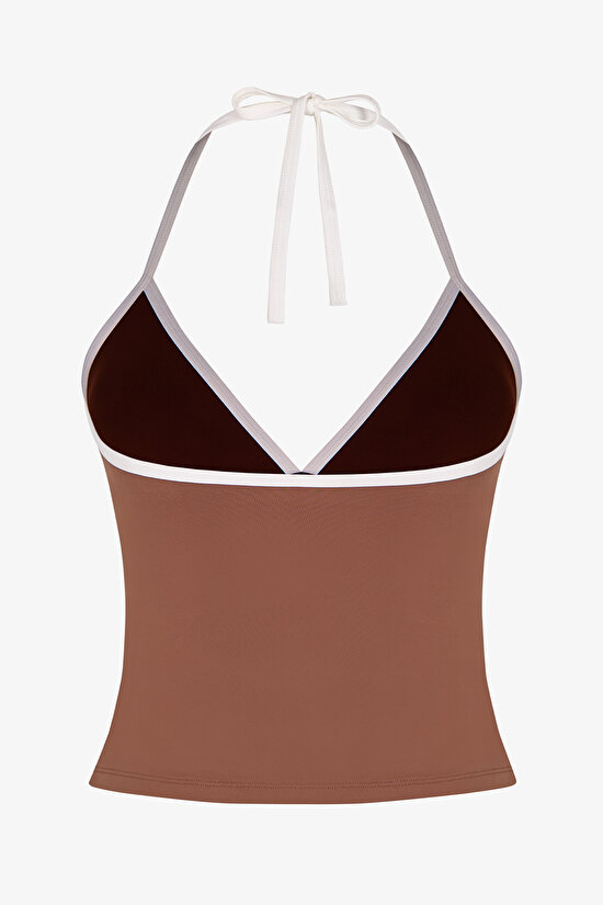 Açık Kahverengi Fiona Tankini Bikini Üstü - 6