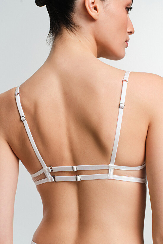 Off White Lilya Underwired Lace Bra - 3