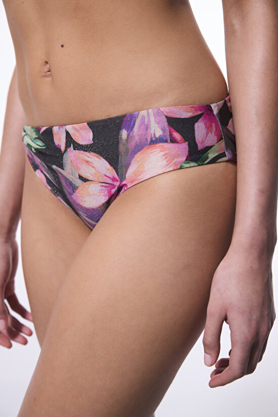 Briella Side Çiçekli Tokalı Slip Bikini Altı - 3