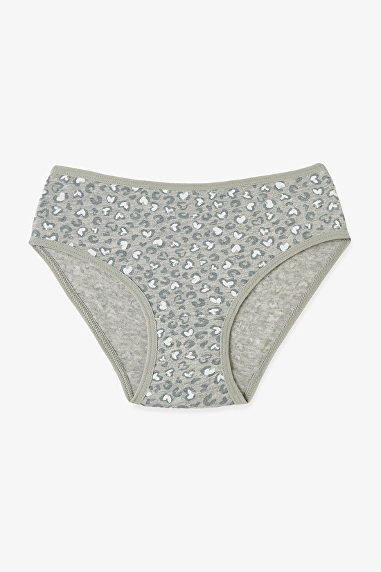 Kız Çocuk Animal Leopar Desenli Normal Bel 5'li Külot - 4