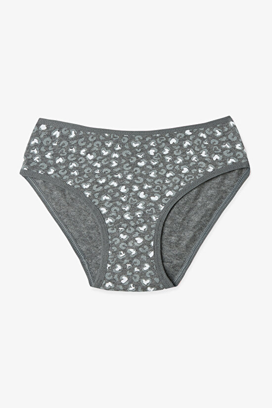 Kız Çocuk Animal Leopar Desenli Normal Bel 5'li Külot - 8