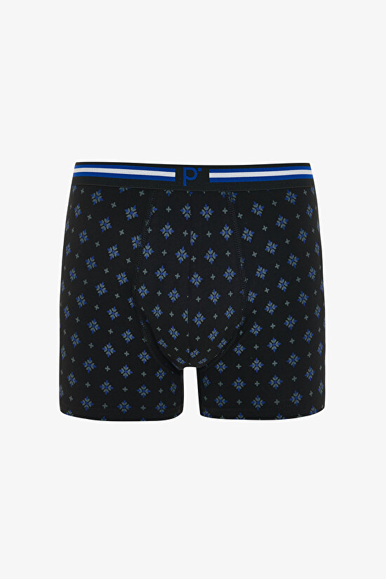 Pointed Blue 3lü Çok Renkli Boxer Külot - 4