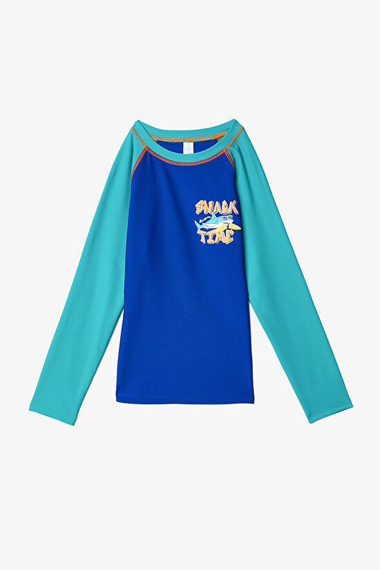 İndigo Erkek Çocuk Angry Shark UV Korumalı Üst - 1