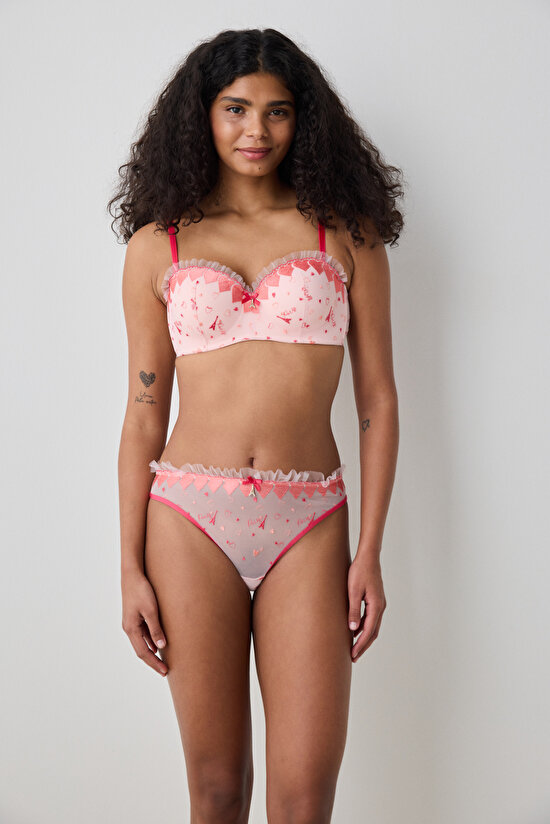 Lotus Broderie Pink Bra - Penti Loves Paris Collection - 1