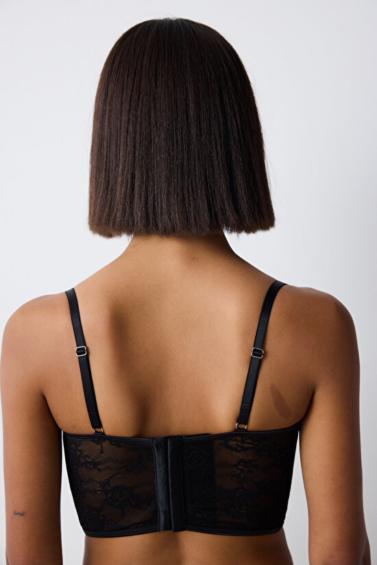 Siyah Corset Croplet - 5
