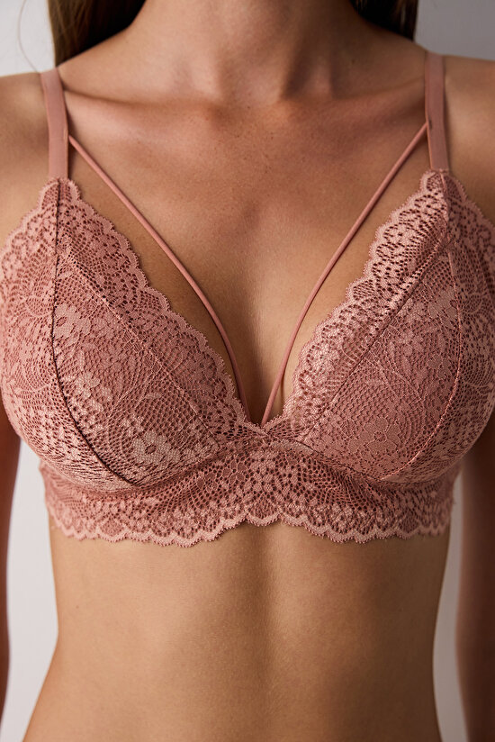 Luna Push Up Light Brown Bra - 4