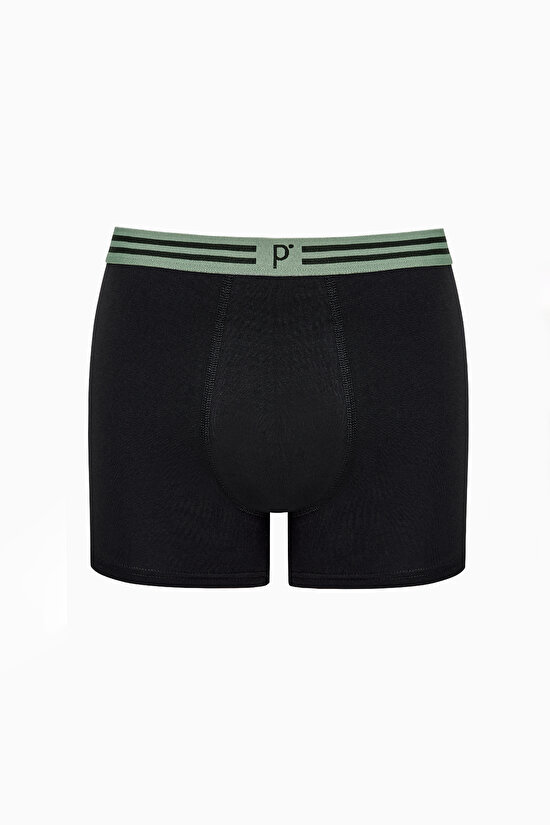 Erkek Pamuklu Black Line 3lü Çok Renkli  Boxer - 4