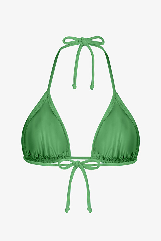 Pastel Yeşili Aida Üçgen Bikini Üstü - 7