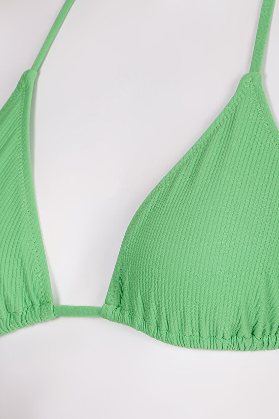 Pastel Yeşili Aida Üçgen Bikini Üstü - 8
