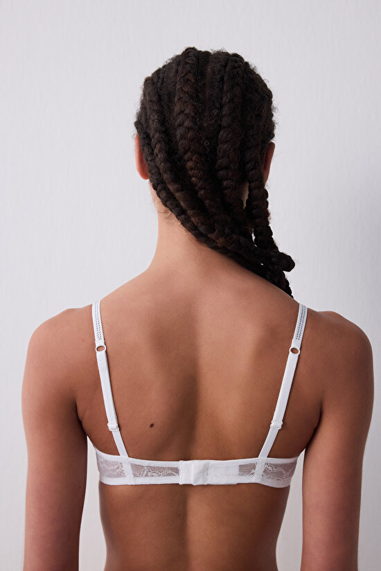 Stone Shelly Push Up Kırık Beyaz Sütyen - 6