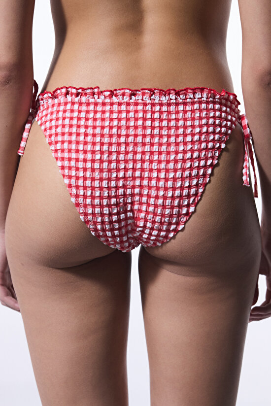 Texas Red Fırfırlı Bağlamalı Bikini Altı - 3