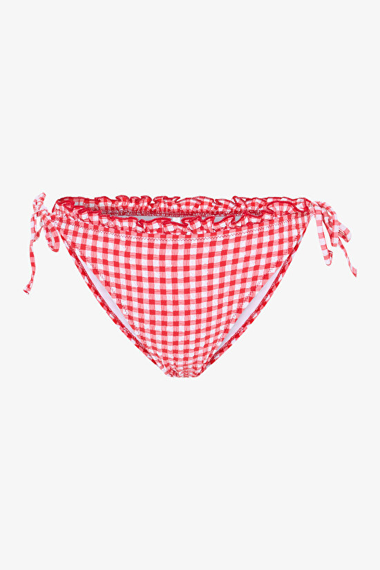 Texas Red Fırfırlı Bağlamalı Bikini Altı - 8