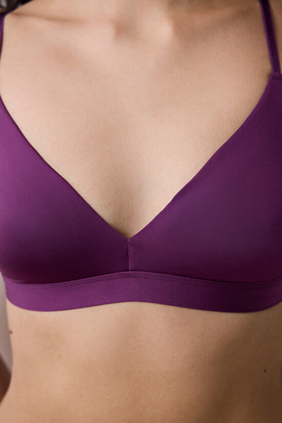 Micro Üçgen Mor Sütyen - 3