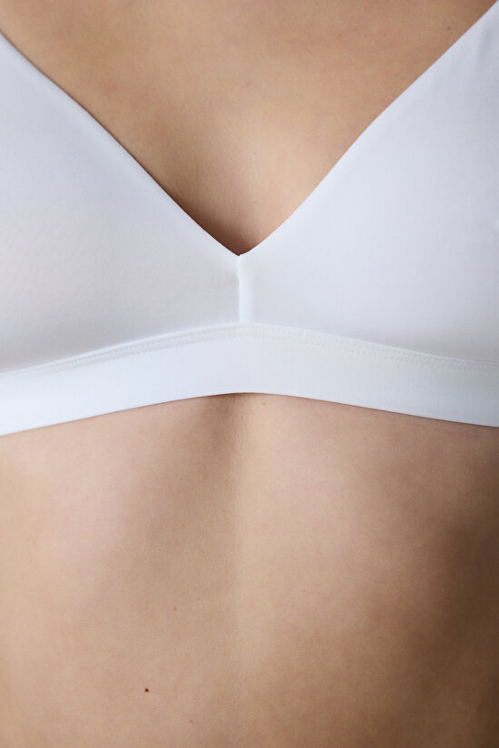 Micro Üçgen Optik Beyaz Sütyen - 3