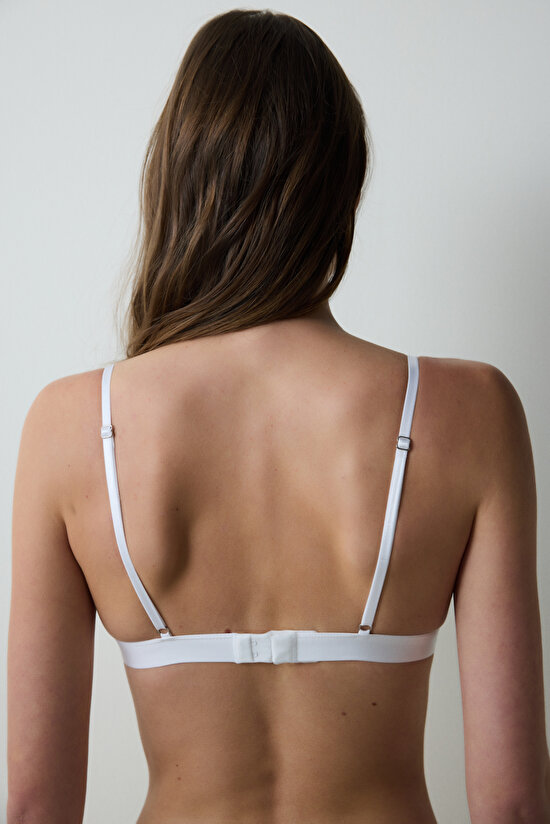 Micro Üçgen Optik Beyaz Sütyen - 5