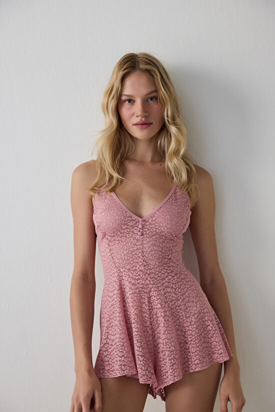 Lila Lace Teddy Bodysuit - 2