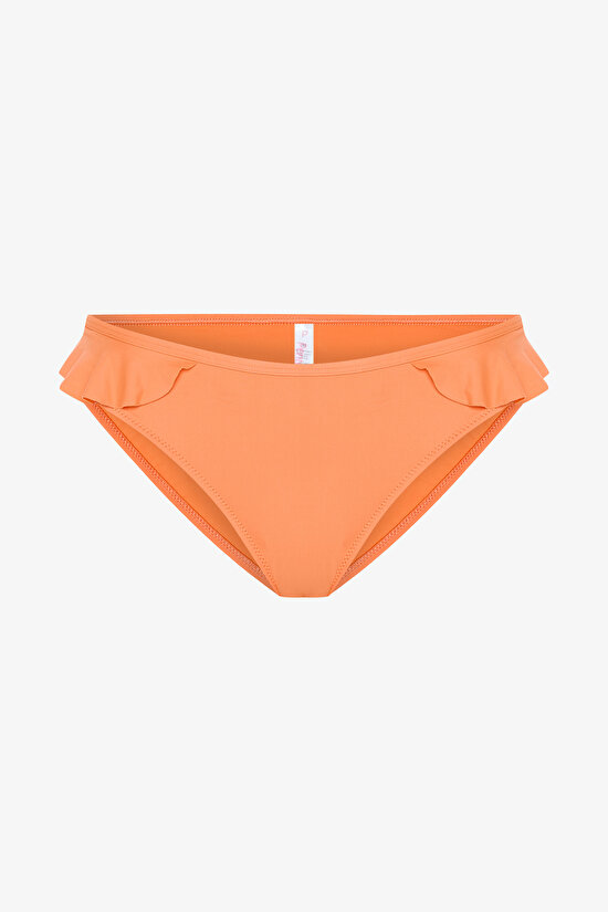 Turuncu Mango Fırfırlı Bikini Altı - 5