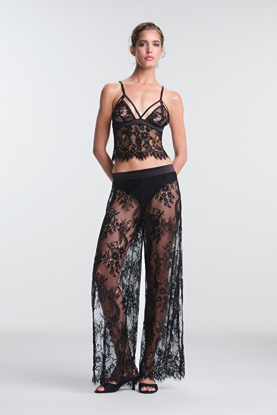 Black Pirra Lace High Waist Panties Black Pirra Lace High Waist Panties - 4
