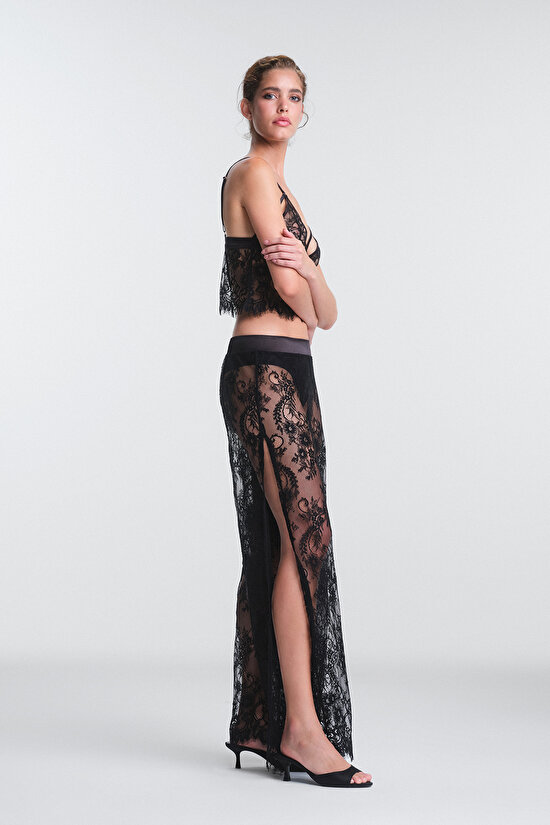 Black Pirra Lace High Waist Panties Black Pirra Lace High Waist Panties - 5