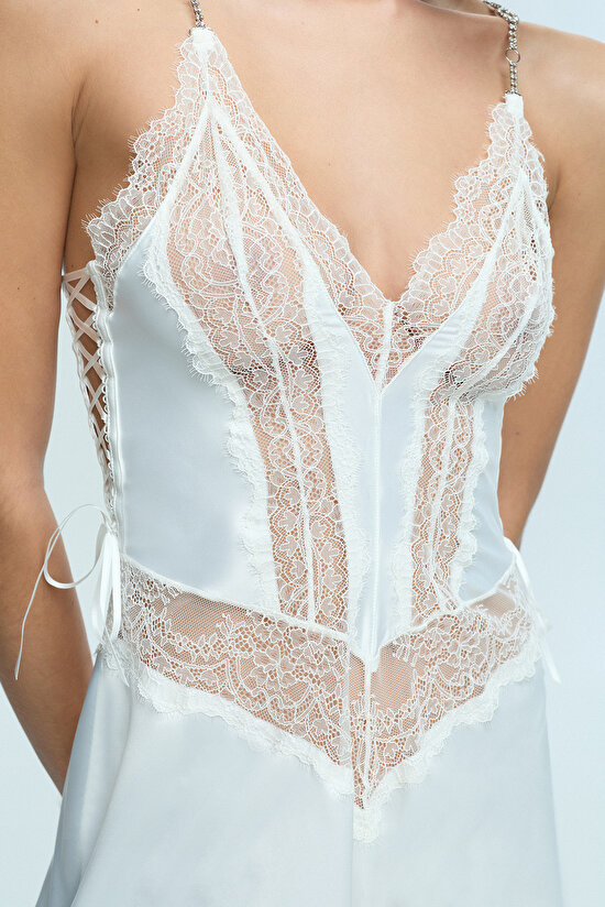 Off White Candy Teddy Bodysuit - 3