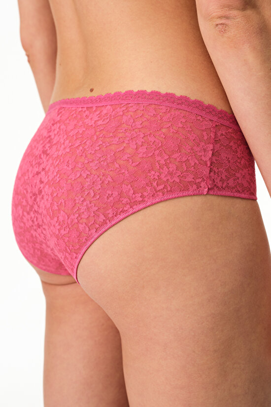 Fuşya Easy Lace Dantel Hipster Külot - 2