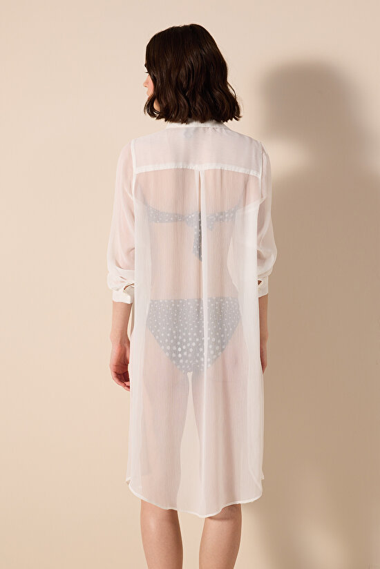 Abbie Kırık Beyaz Gömlek - 3