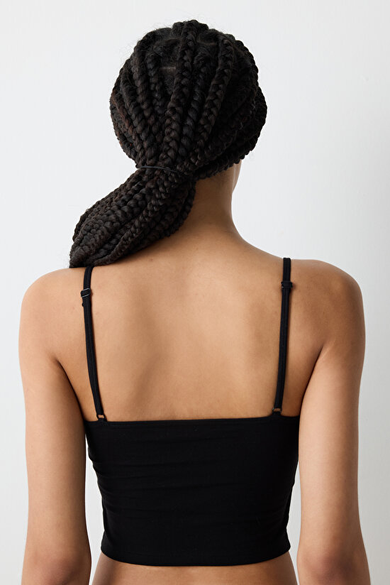 Harry Potter Removable Padded Siyah Crop Atlet - 4