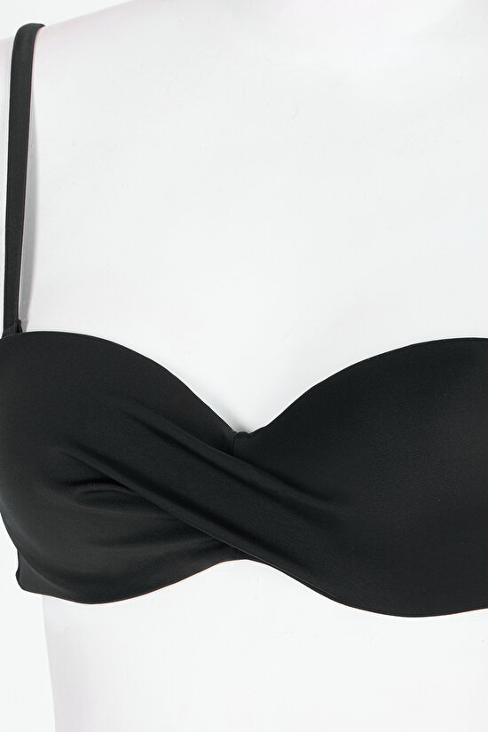 Siyah Straplez Cup Bikini Üstü - 6