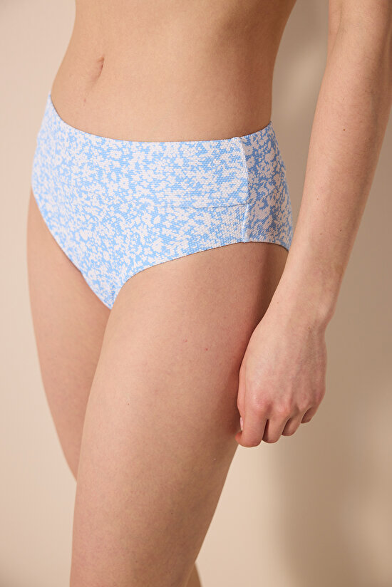 Bonnie Vintage Yüksek Bel Dokulu Çok Renkli Bikini Altı - 3