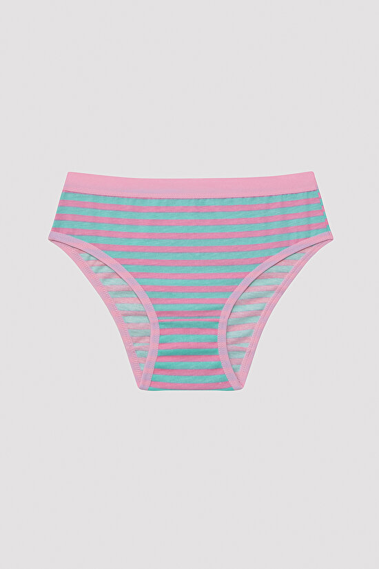 Girls Pink Striped 3in1 Hipster - 3
