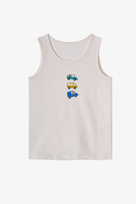 Boys' Capybaras With Cars Car Patterned 2-Pack Vest - 3