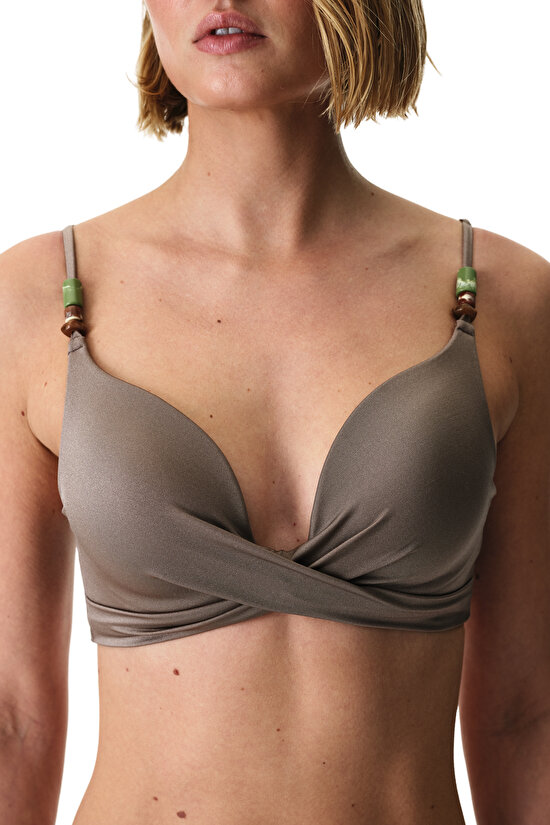 Deve Tüyü Naiara Intense Push Up Destekli Bikini Üstü - 3
