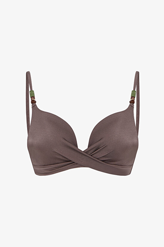Deve Tüyü Naiara Intense Push Up Destekli Bikini Üstü - 7