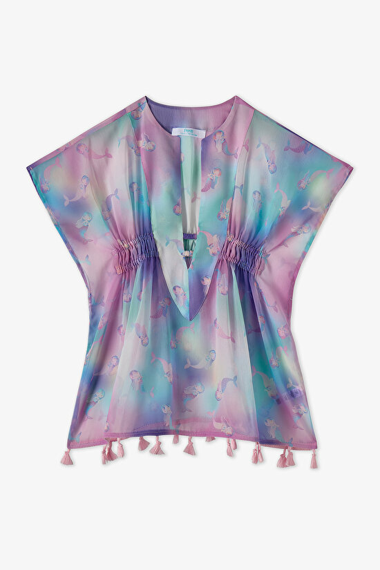 Renkli Kız Çocuk Mermaid Kaftan - 1