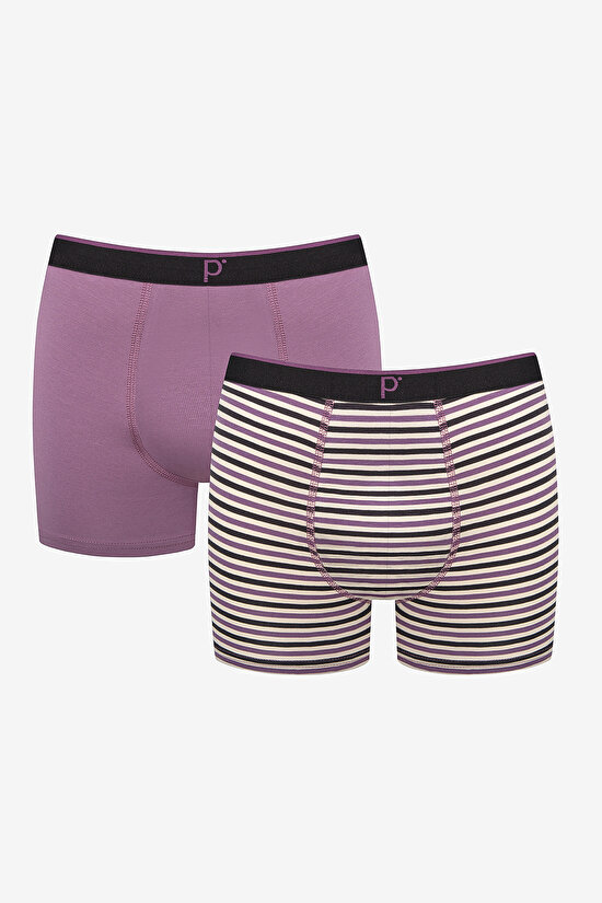 Thin Stripe 2li Çok Renkli Boxer - 1