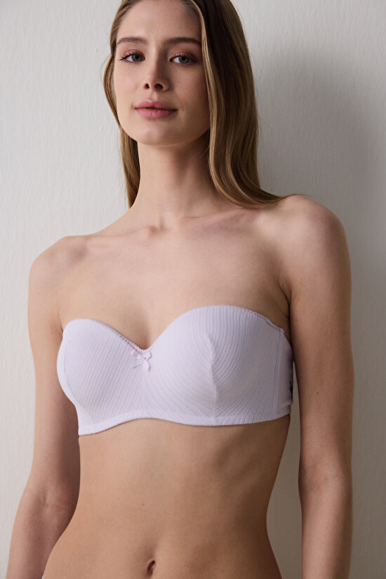 Lotus Pointel Açık Lila Straplez Sütyen - 4