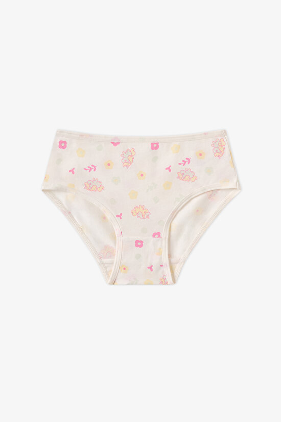 Kız Çocuk Pembe Kawaii Unicorn Penguen Desenli 3'lü Slip Külot - 3