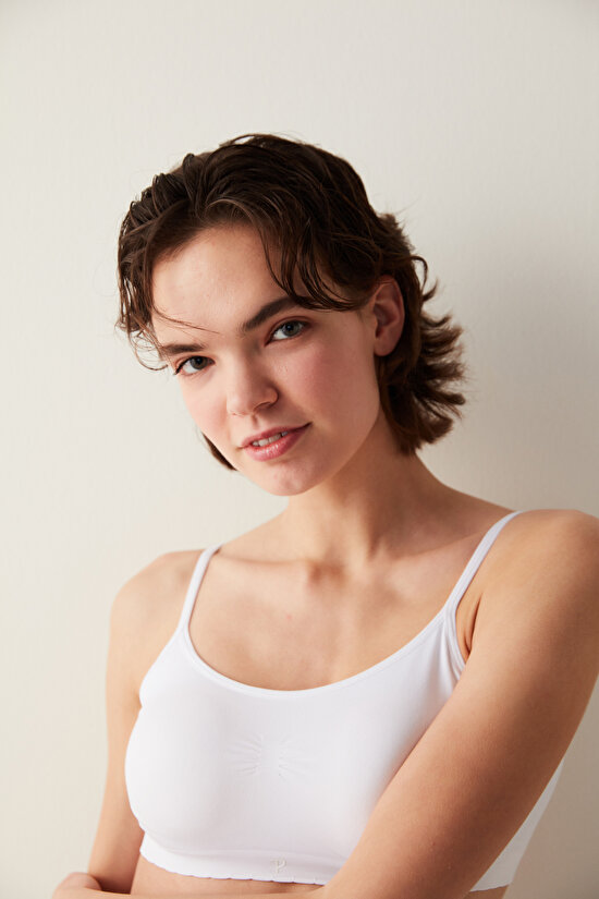 Optik Beyaz Nu Basic Balensiz Çıkarılabilir Kaplı Sütyen - 3