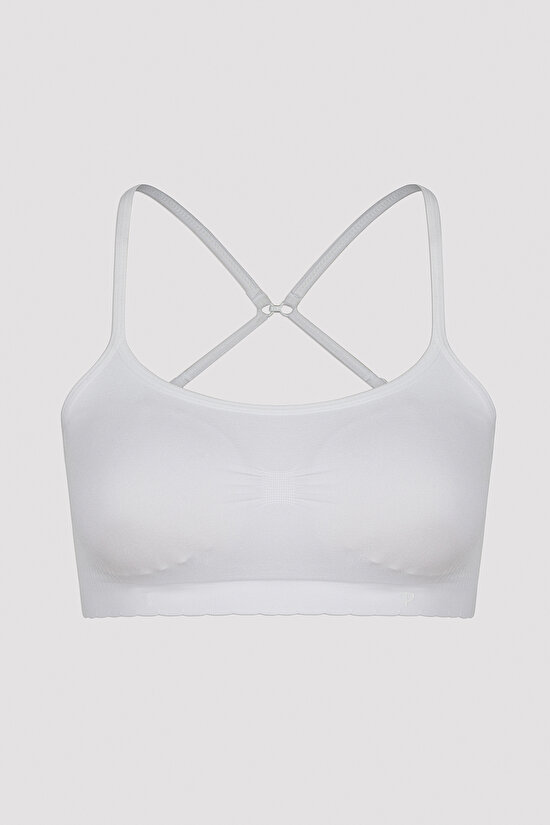 Optik Beyaz Nu Basic Balensiz Çıkarılabilir Kaplı Sütyen - 7