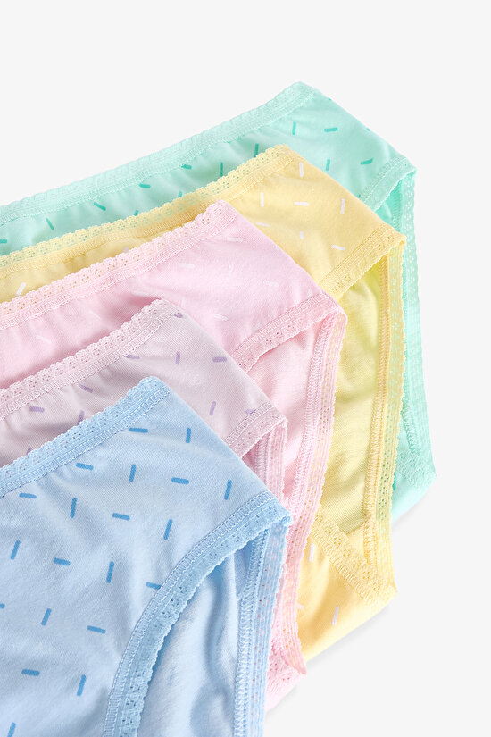 Multicolor Girls Macaron 5in1 Slip - 1